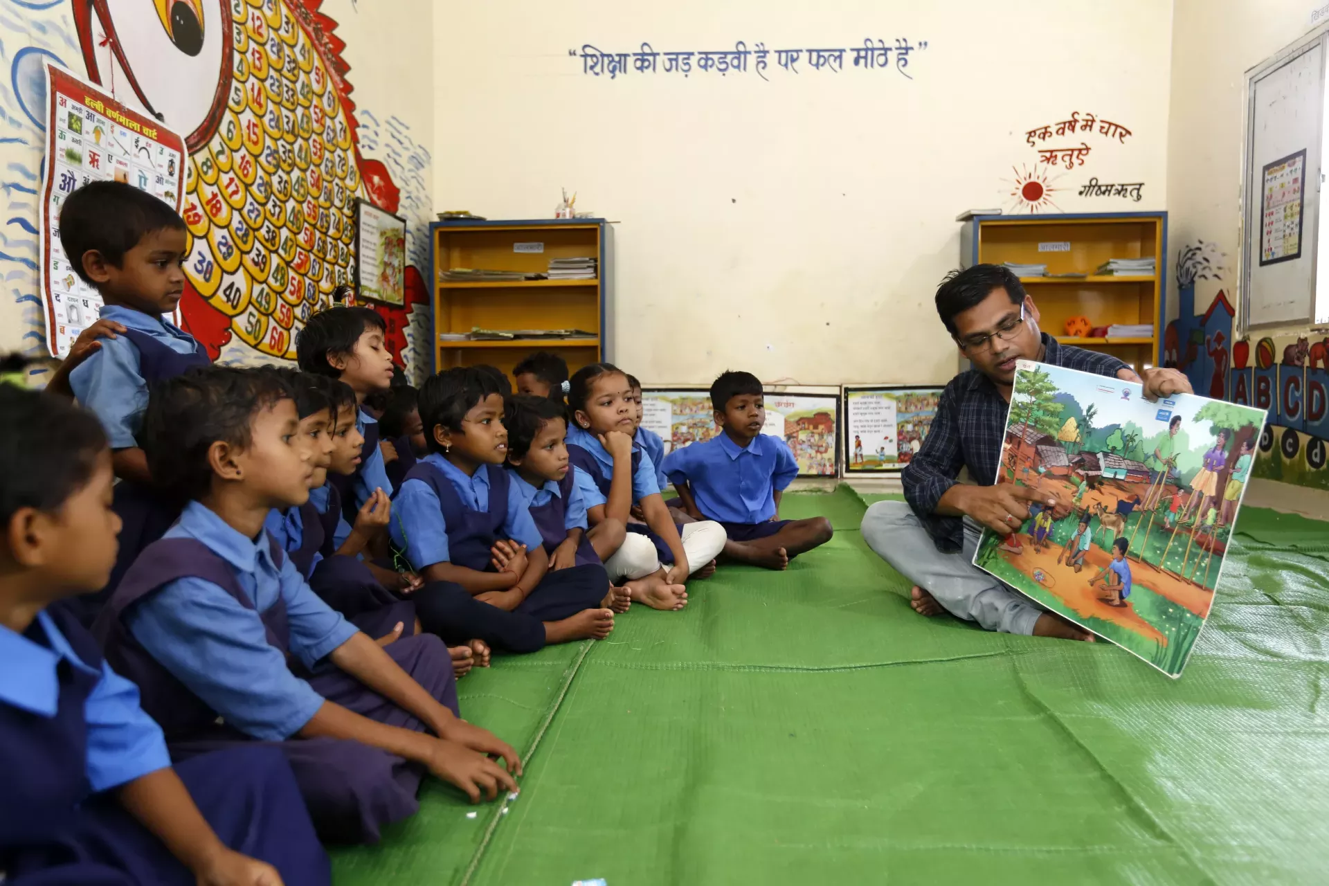 Indian girls studying together